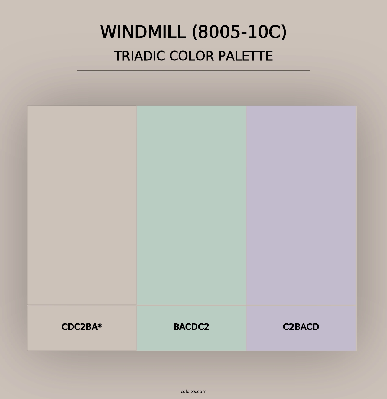 Windmill (8005-10C) - Triadic Color Palette