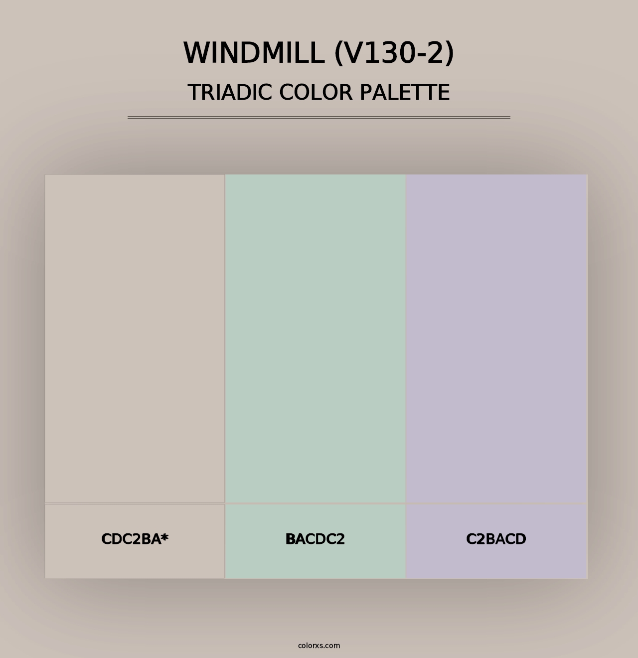 Windmill (V130-2) - Triadic Color Palette