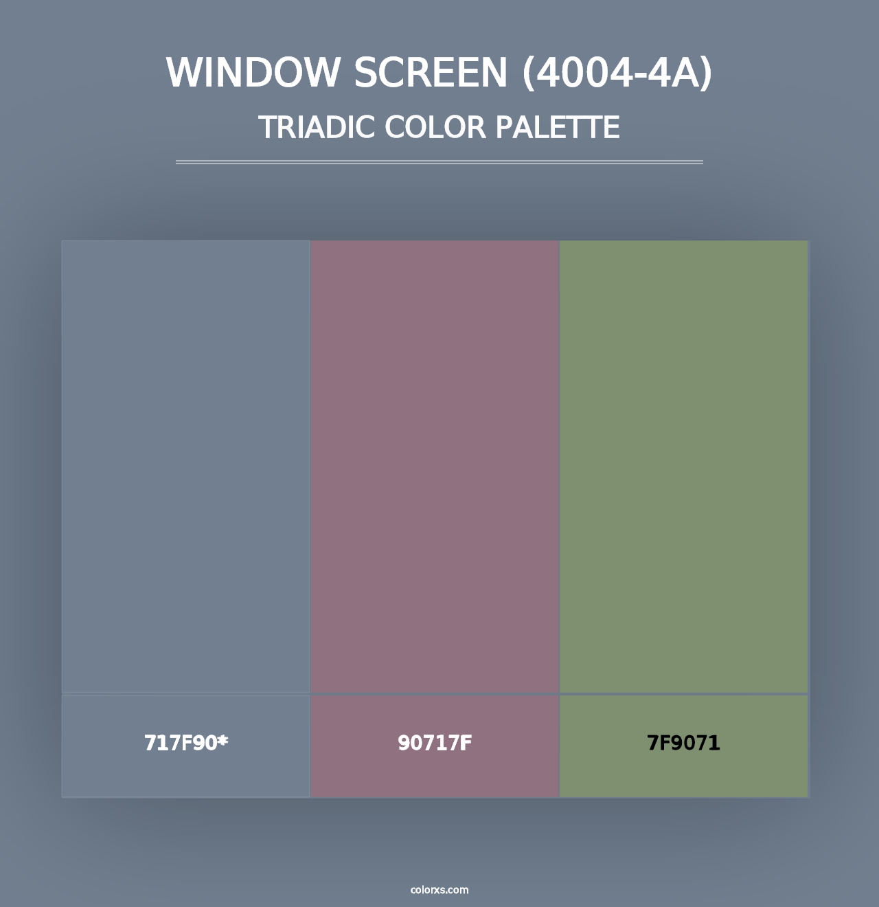 Window Screen (4004-4A) - Triadic Color Palette