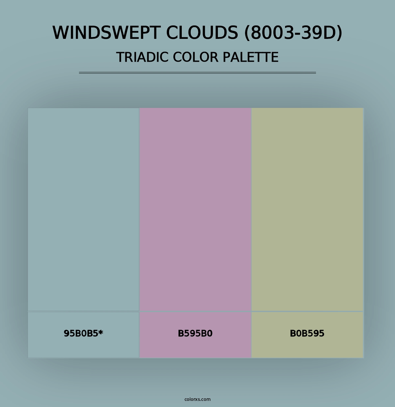 Windswept Clouds (8003-39D) - Triadic Color Palette