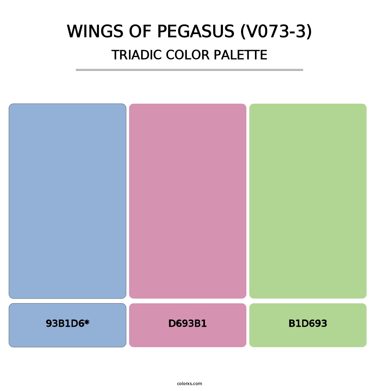 Wings of Pegasus (V073-3) - Triadic Color Palette