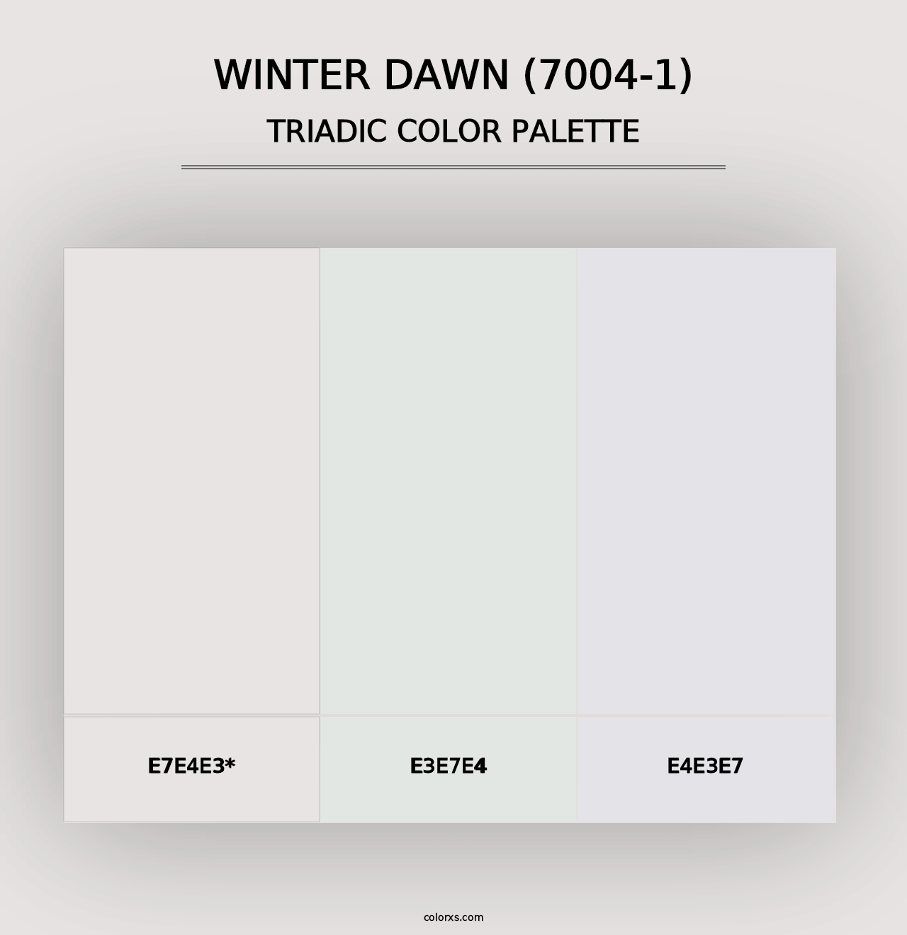 Winter Dawn (7004-1) - Triadic Color Palette