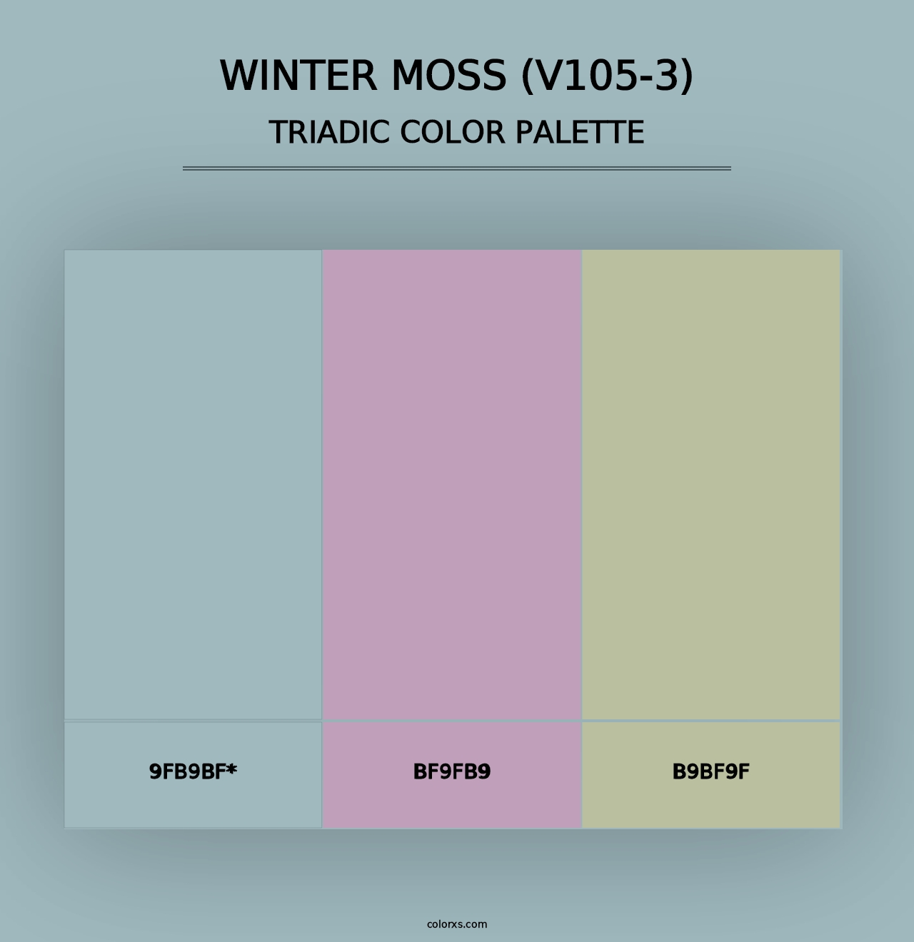 Winter Moss (V105-3) - Triadic Color Palette