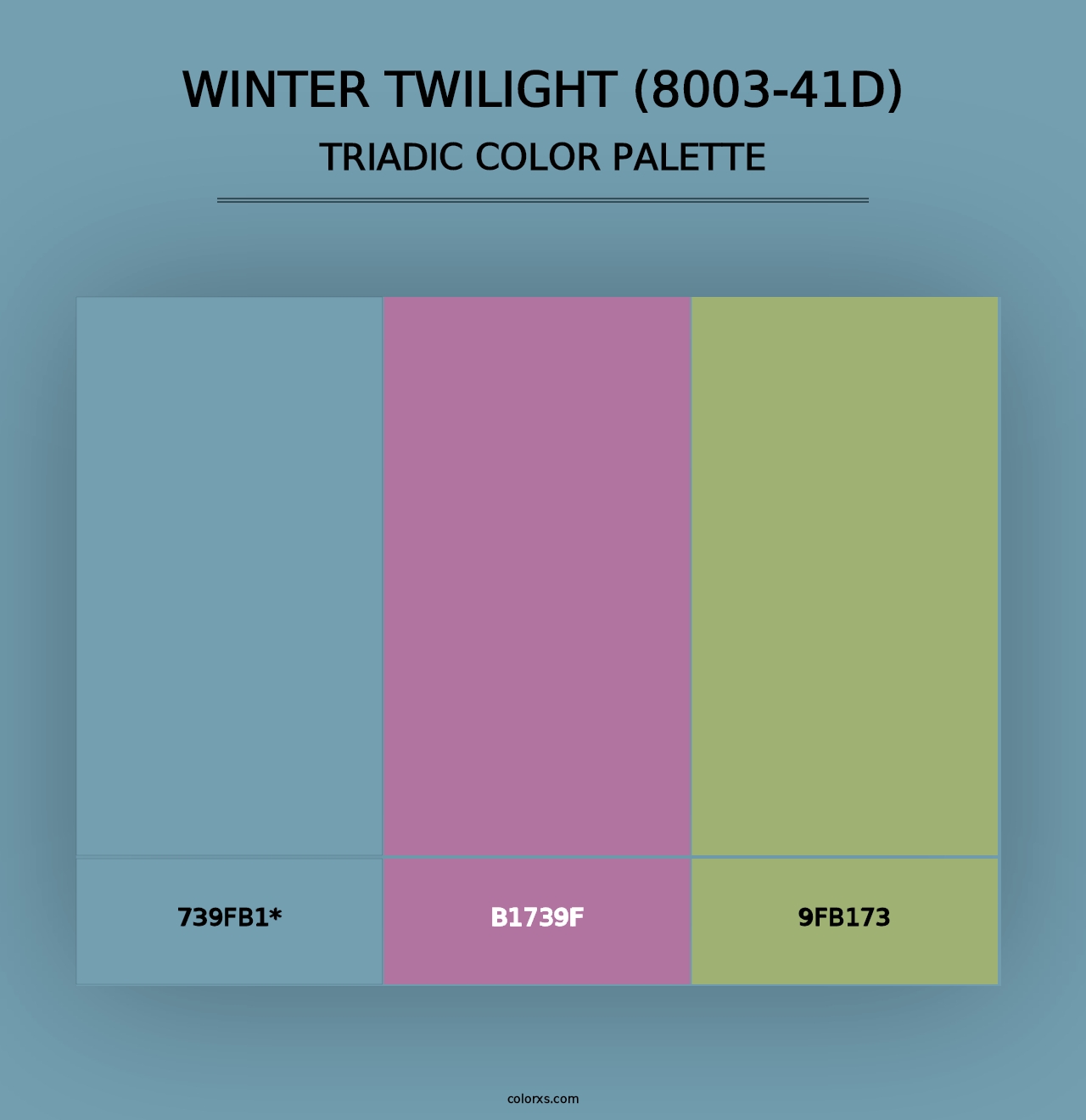 Winter Twilight (8003-41D) - Triadic Color Palette