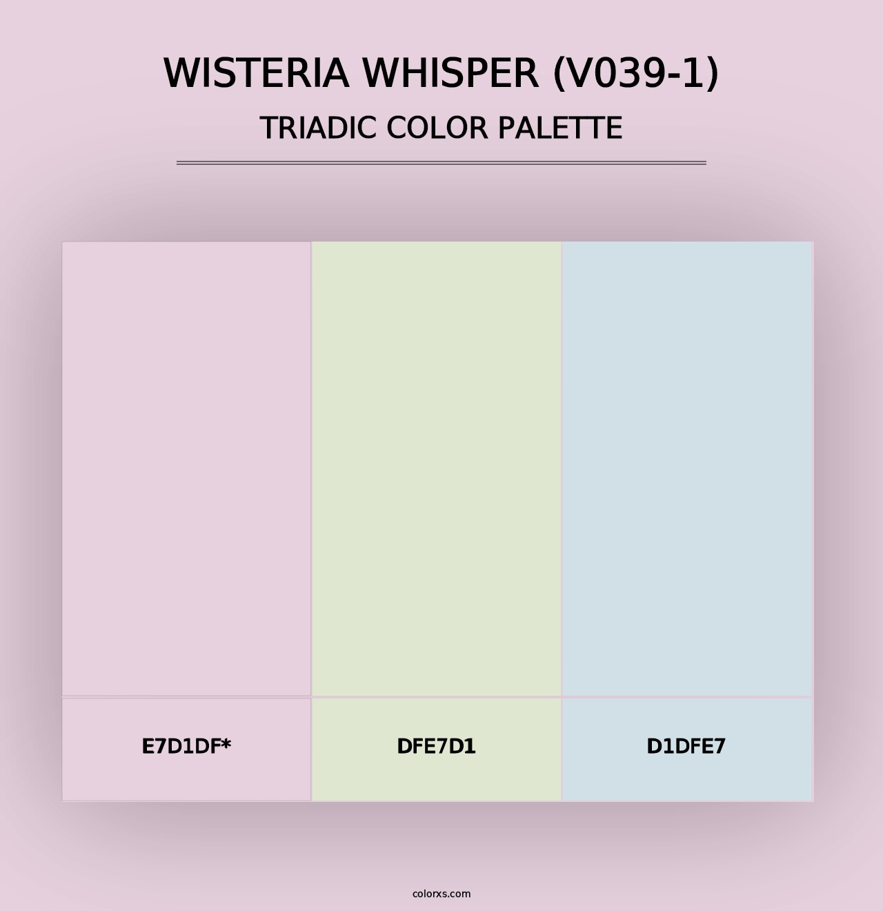 Wisteria Whisper (V039-1) - Triadic Color Palette