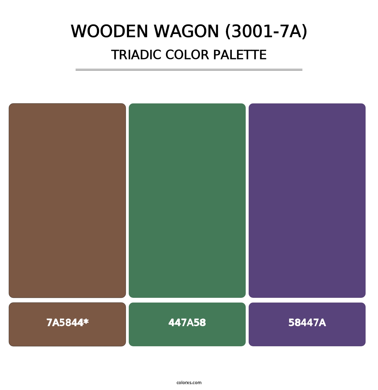 Wooden Wagon (3001-7A) - Triadic Color Palette