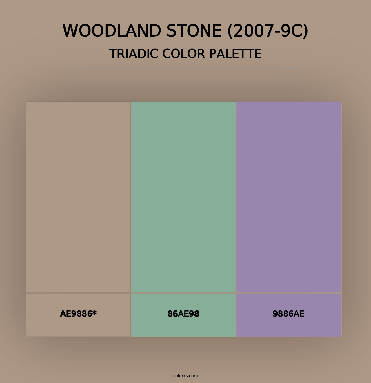 Woodland Stone (2007-9C) - Triadic Color Palette