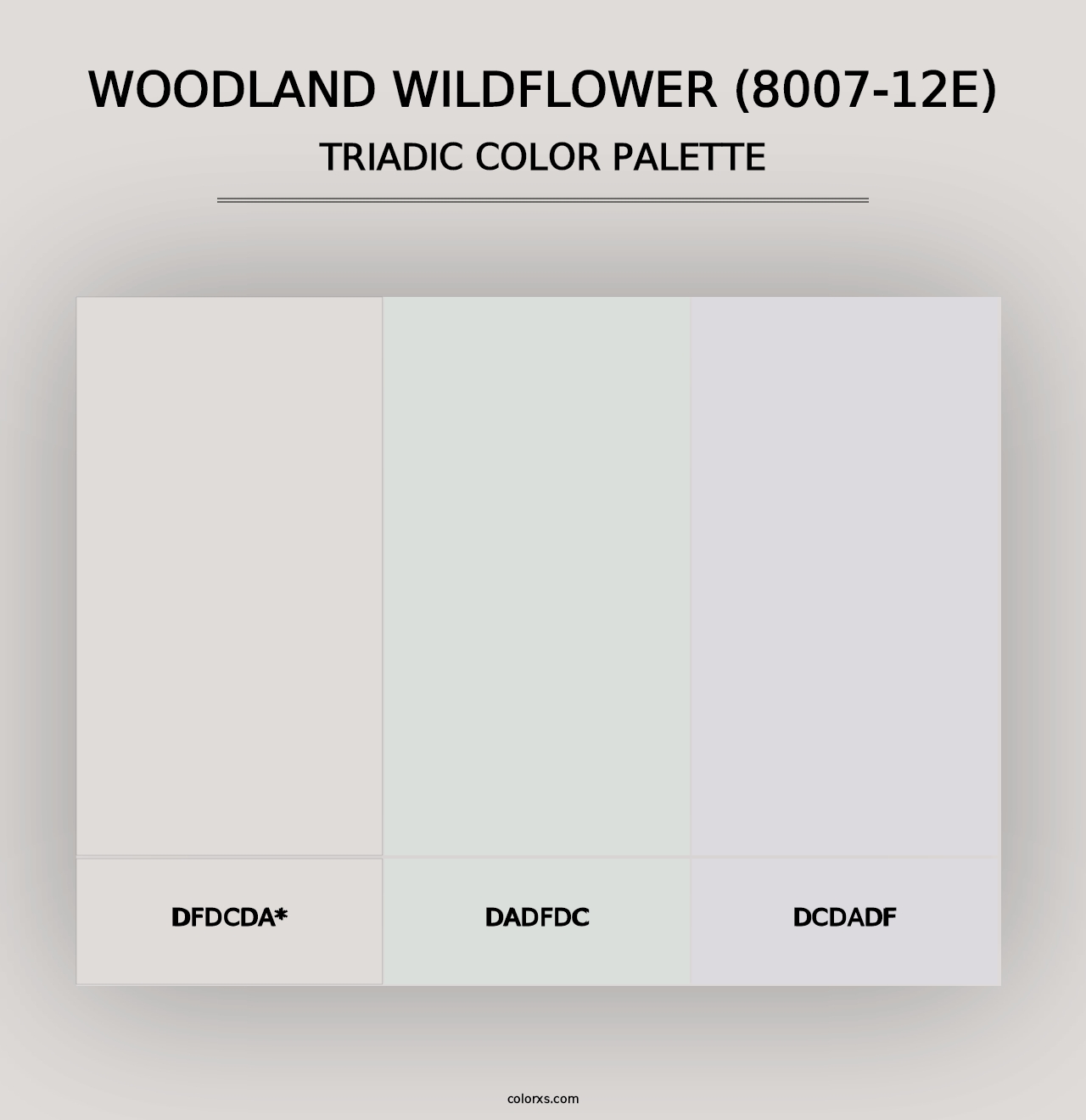 Woodland Wildflower (8007-12E) - Triadic Color Palette