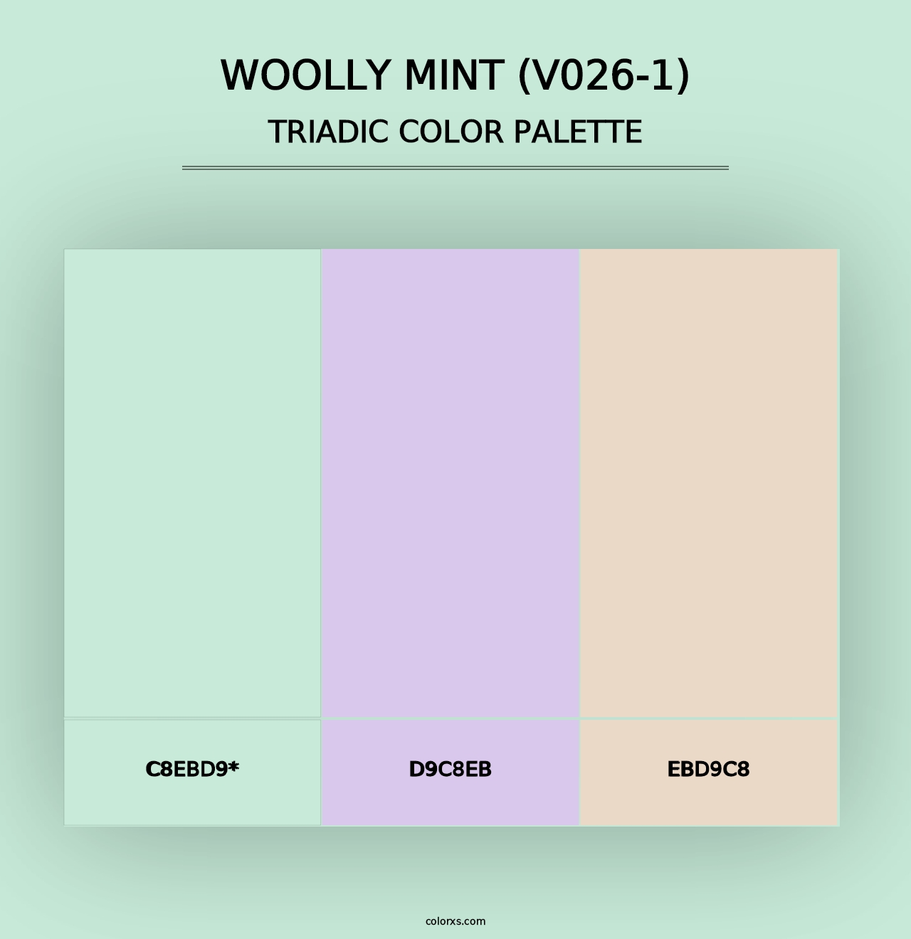 Woolly Mint (V026-1) - Triadic Color Palette