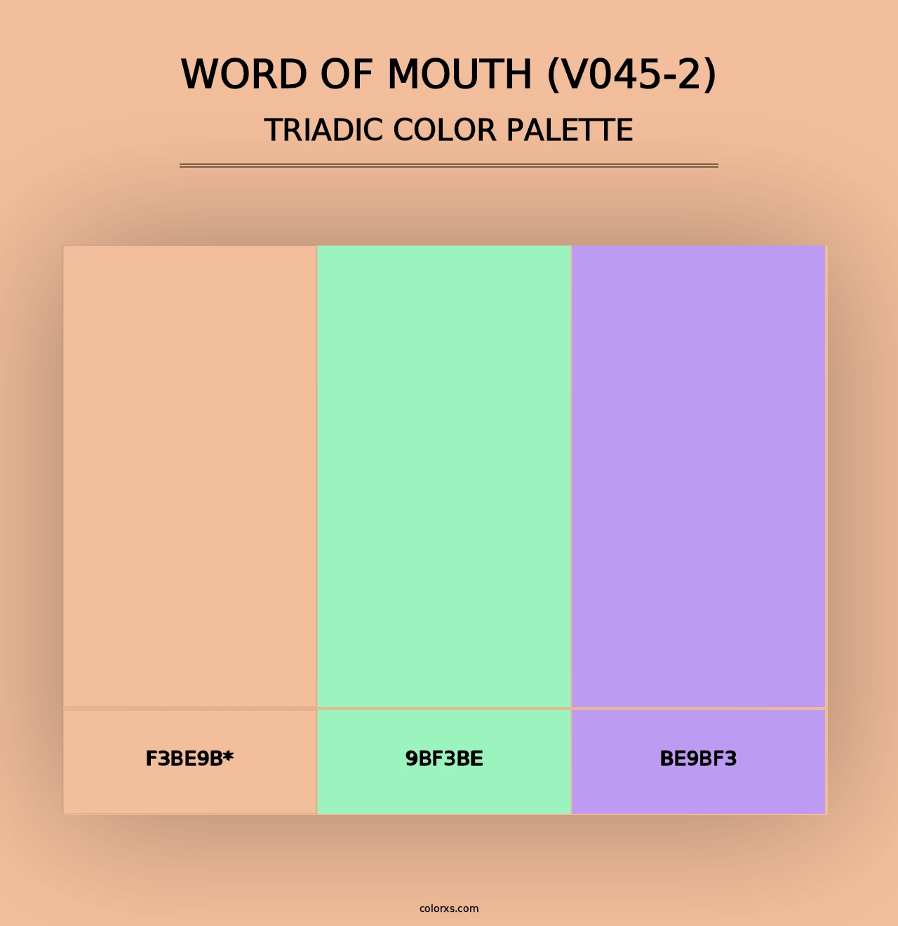 Word of Mouth (V045-2) - Triadic Color Palette