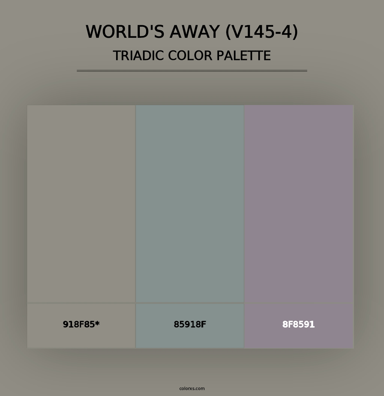 World's Away (V145-4) - Triadic Color Palette