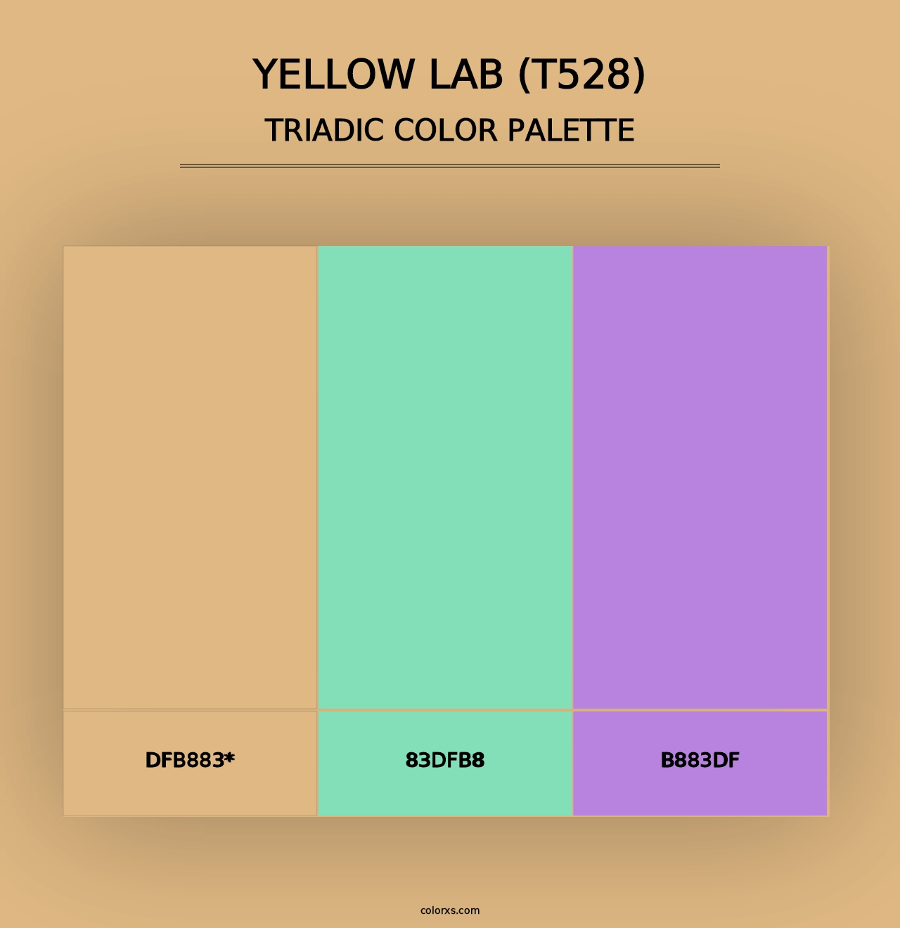 Yellow Lab (T528) - Triadic Color Palette