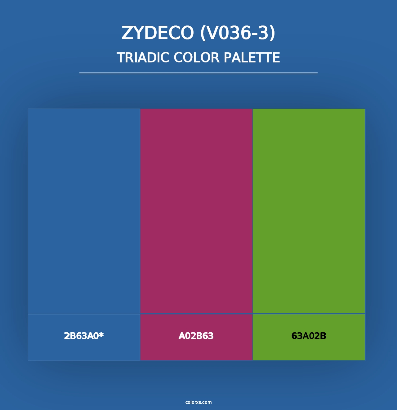 Zydeco (V036-3) - Triadic Color Palette