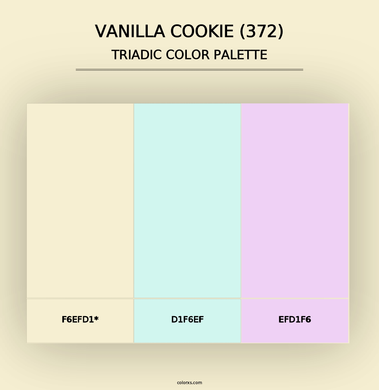 Vanilla Cookie (372) - Triadic Color Palette