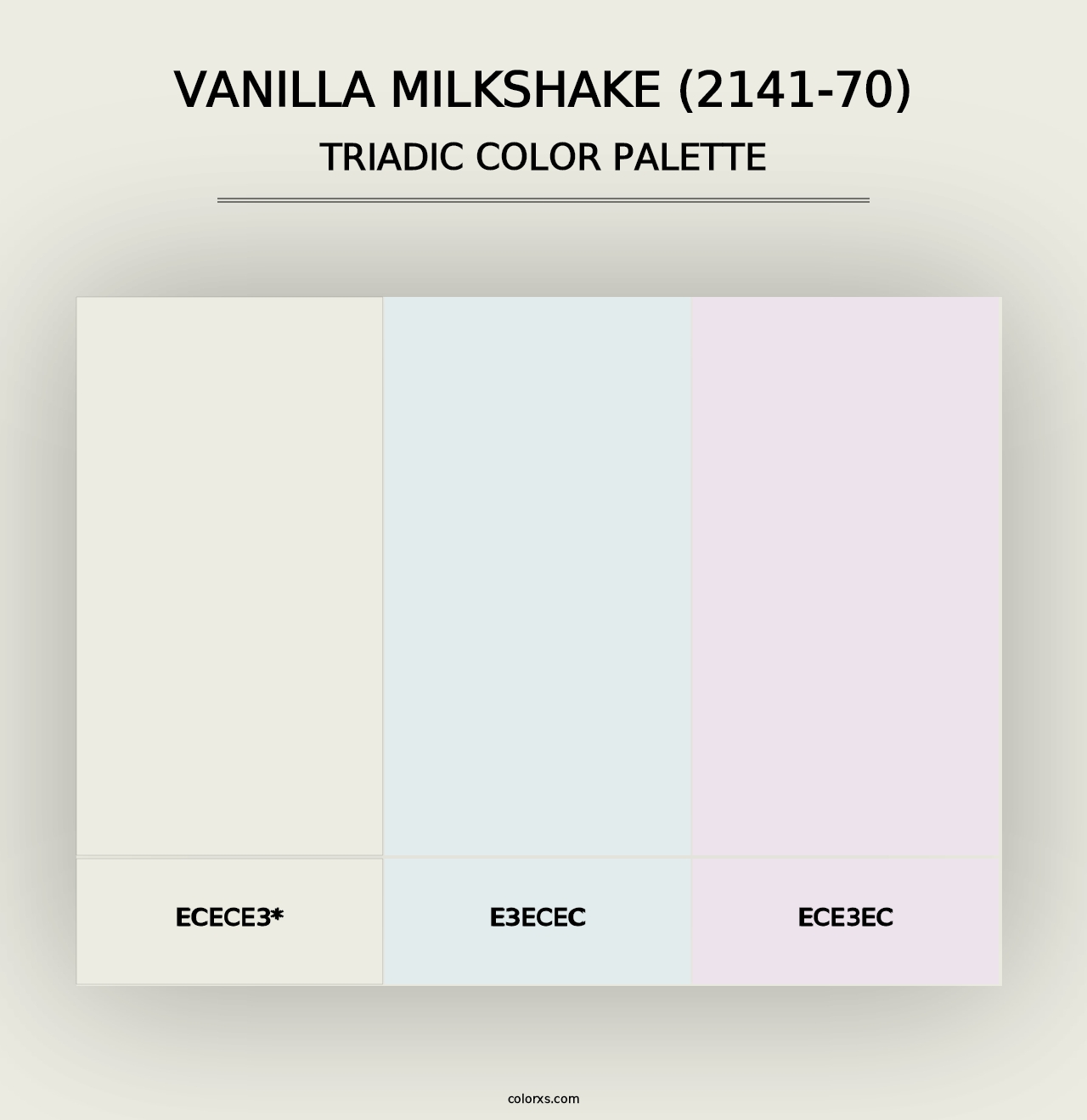 Vanilla Milkshake (2141-70) - Triadic Color Palette