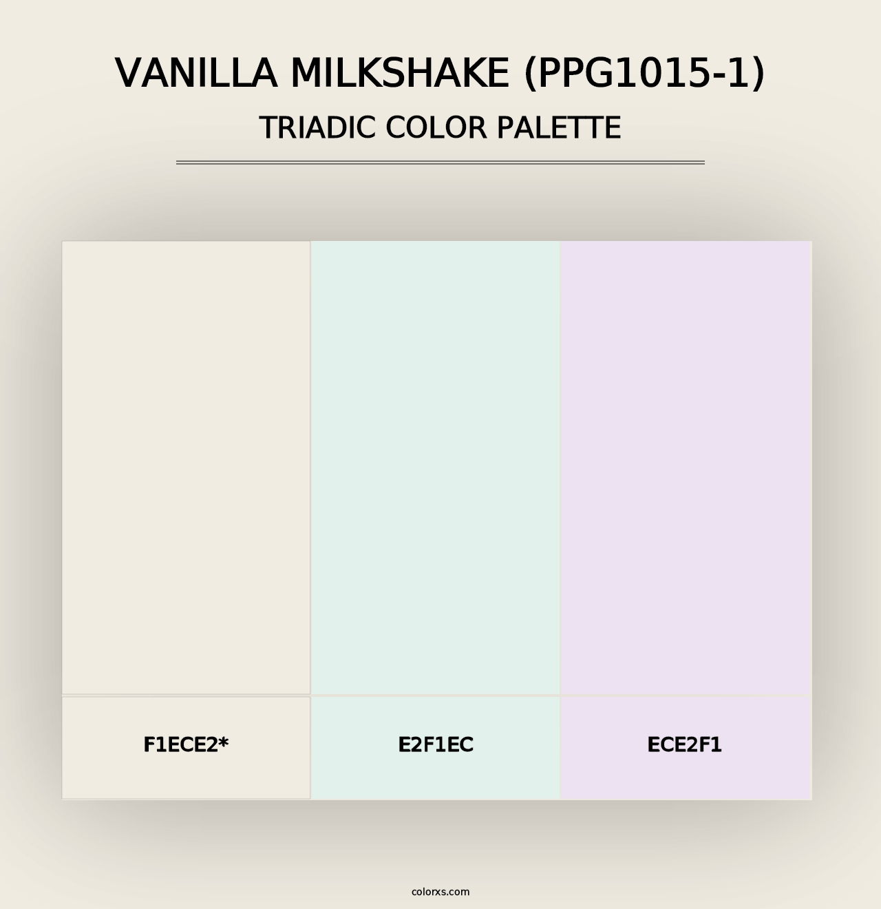 Vanilla Milkshake (PPG1015-1) - Triadic Color Palette