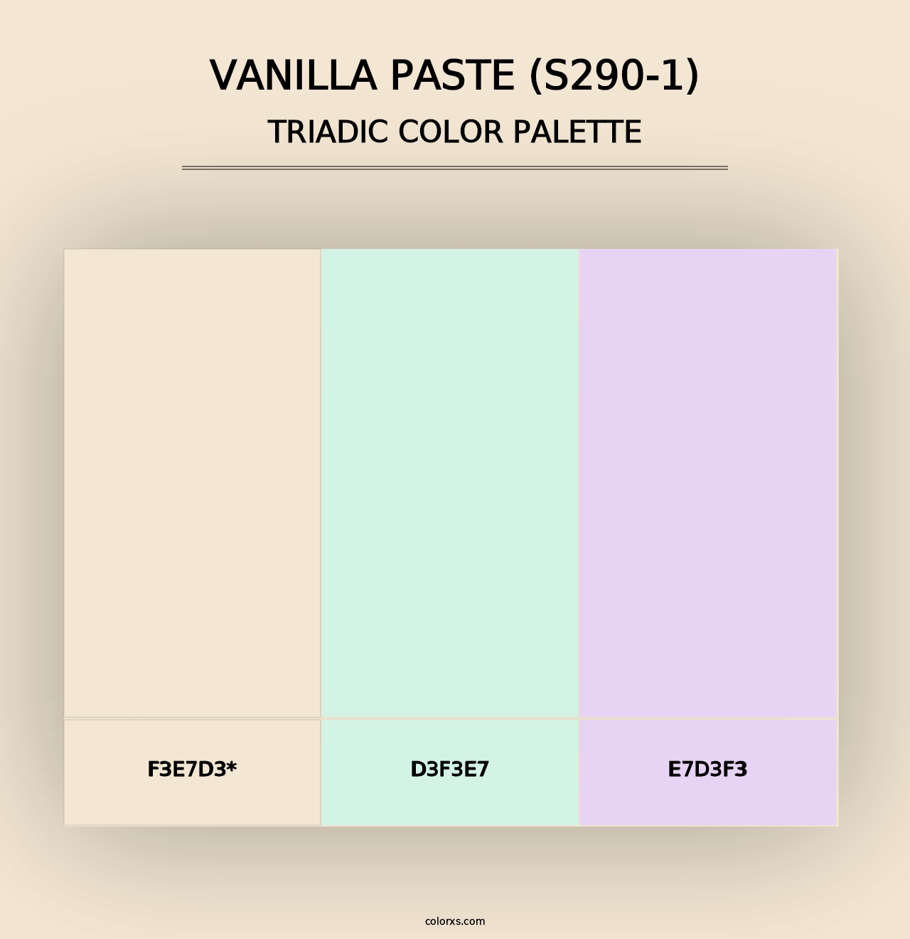 Vanilla Paste (S290-1) - Triadic Color Palette