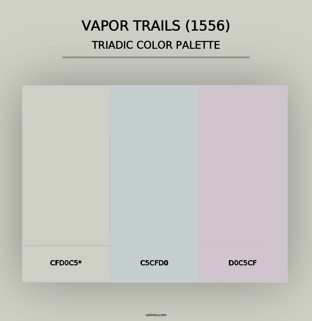 Vapor Trails (1556) - Triadic Color Palette