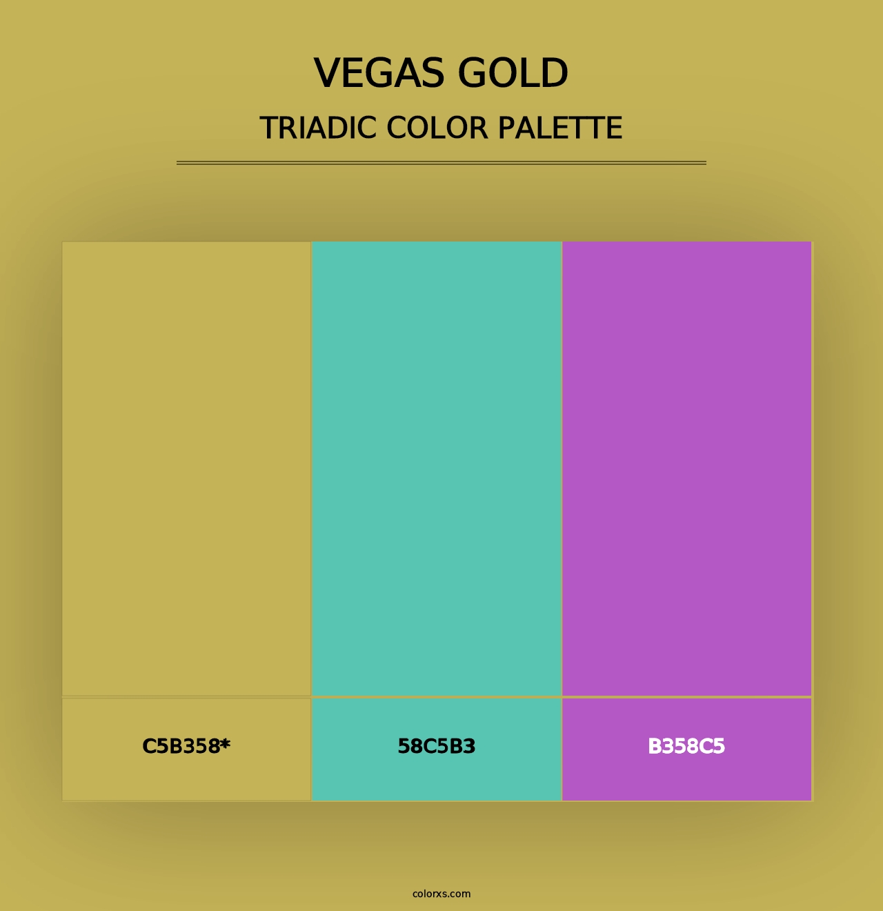 Vegas Gold - Triadic Color Palette