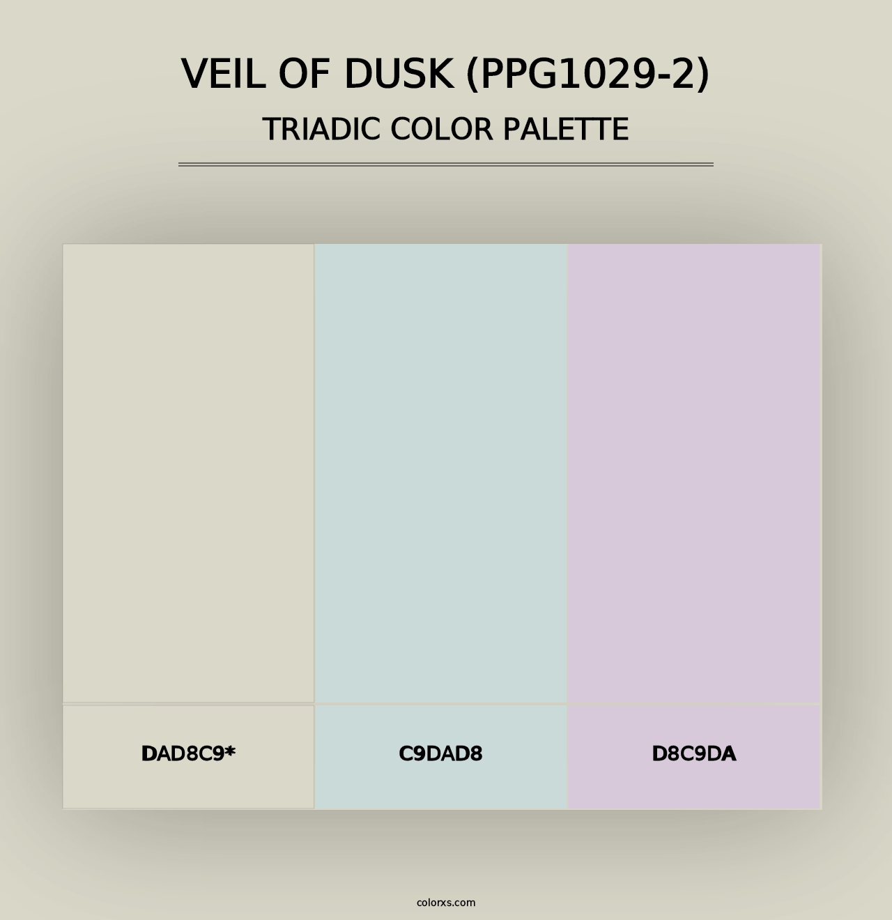 Veil Of Dusk (PPG1029-2) - Triadic Color Palette