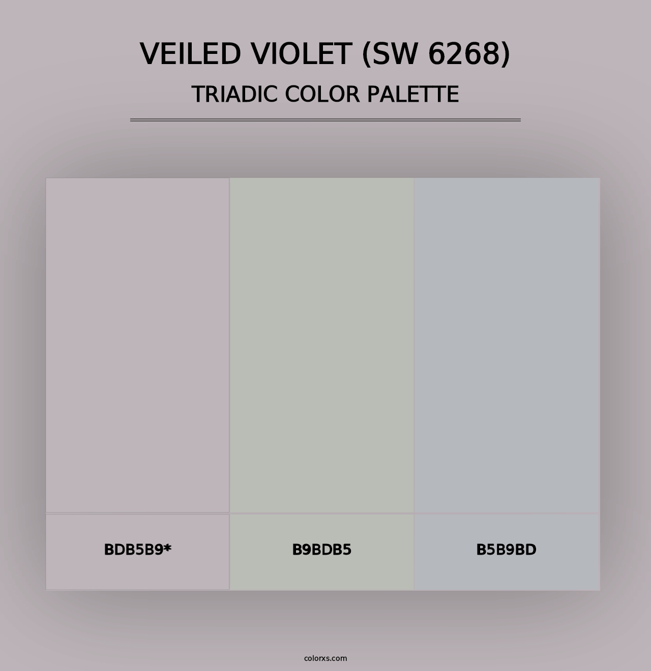 Veiled Violet (SW 6268) - Triadic Color Palette