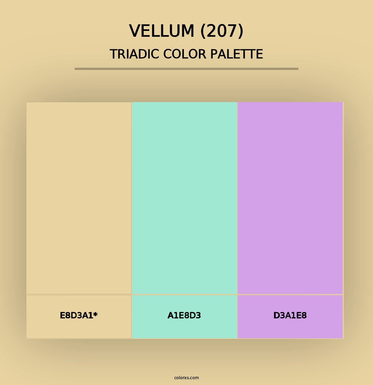 Vellum (207) - Triadic Color Palette