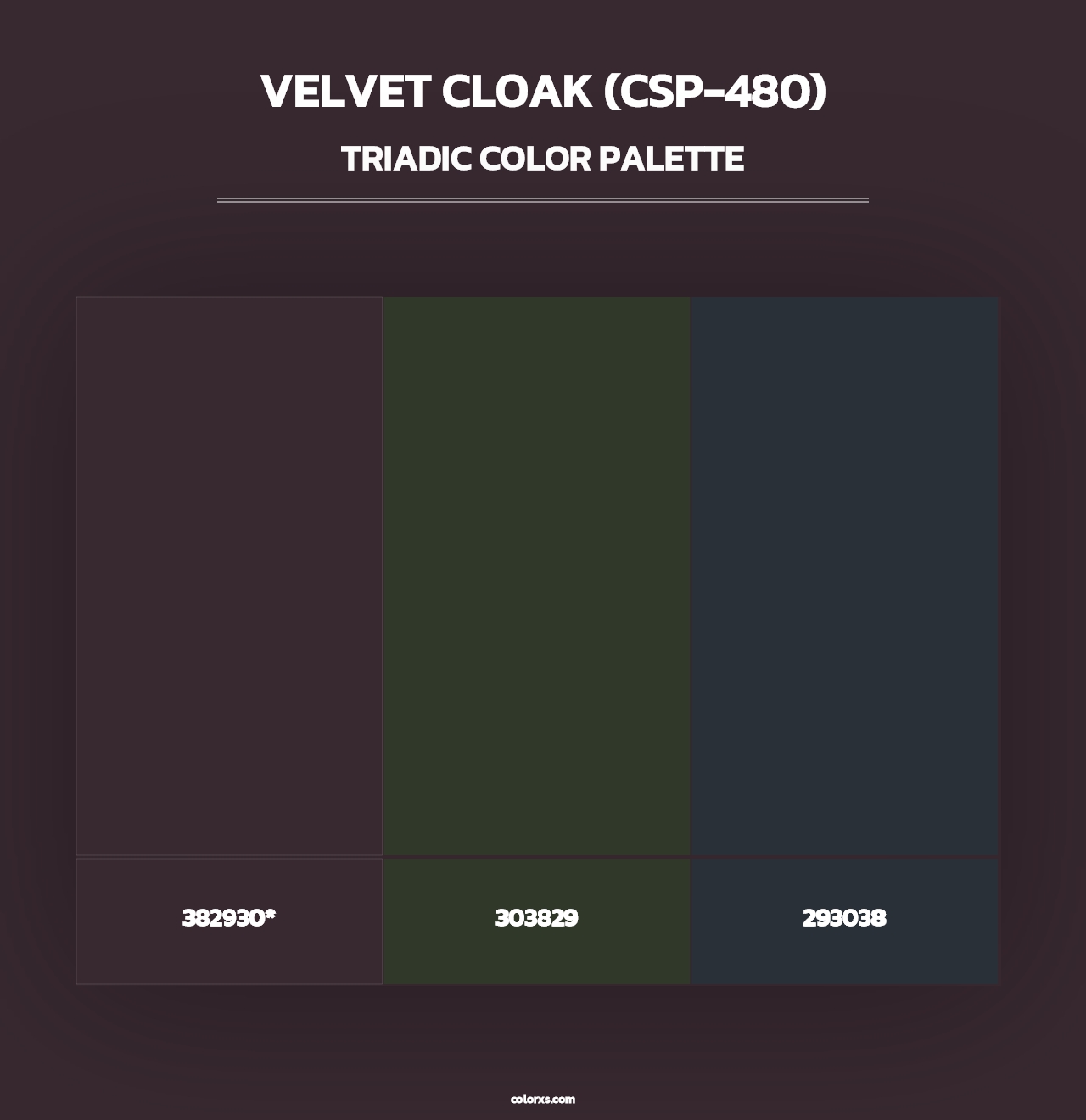 Velvet Cloak (CSP-480) - Triadic Color Palette