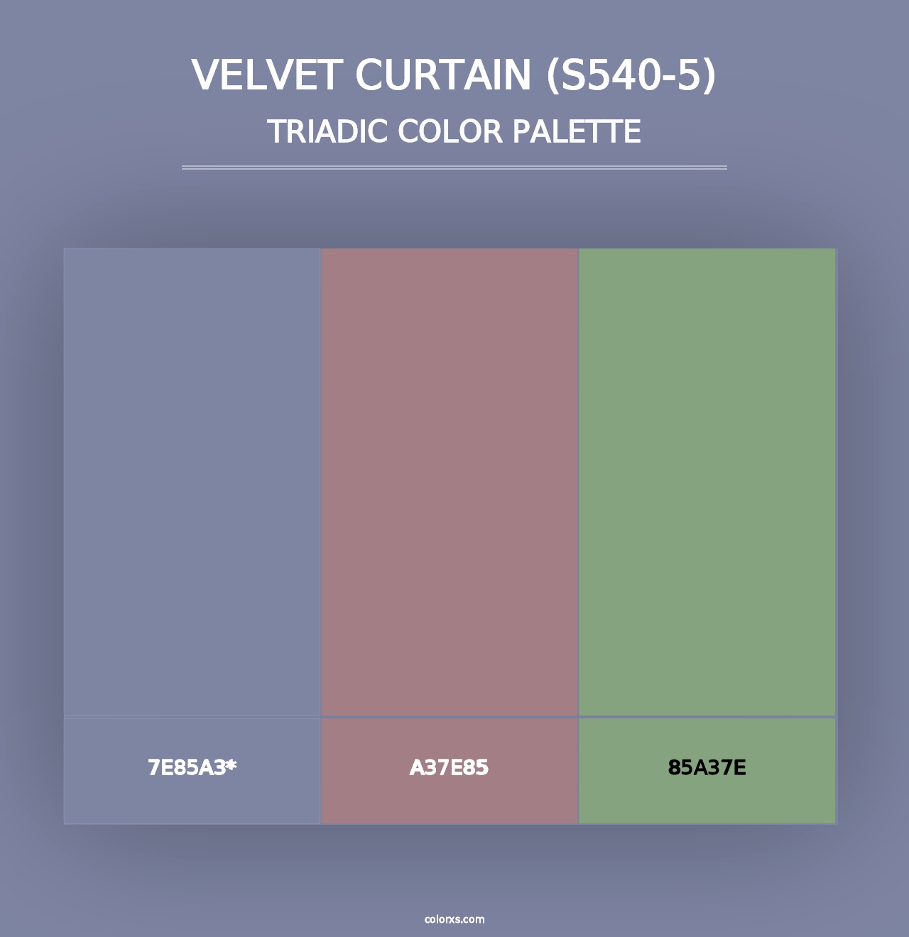 Velvet Curtain (S540-5) - Triadic Color Palette