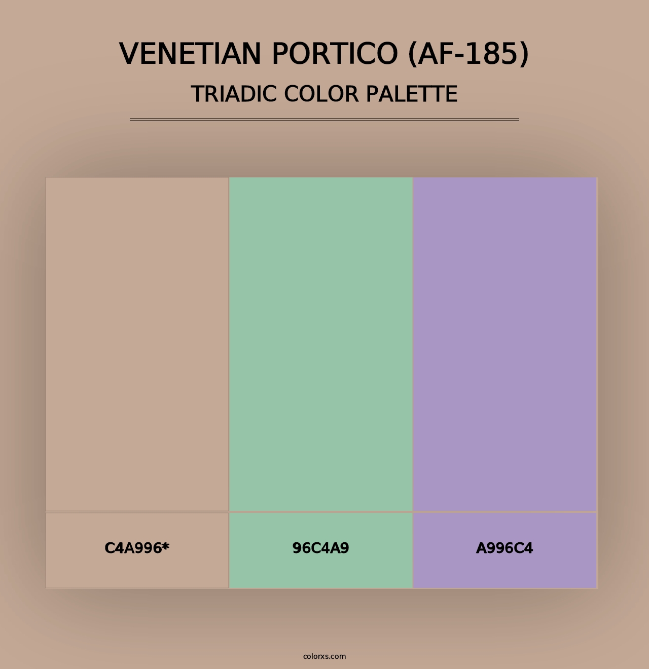 Venetian Portico (AF-185) - Triadic Color Palette