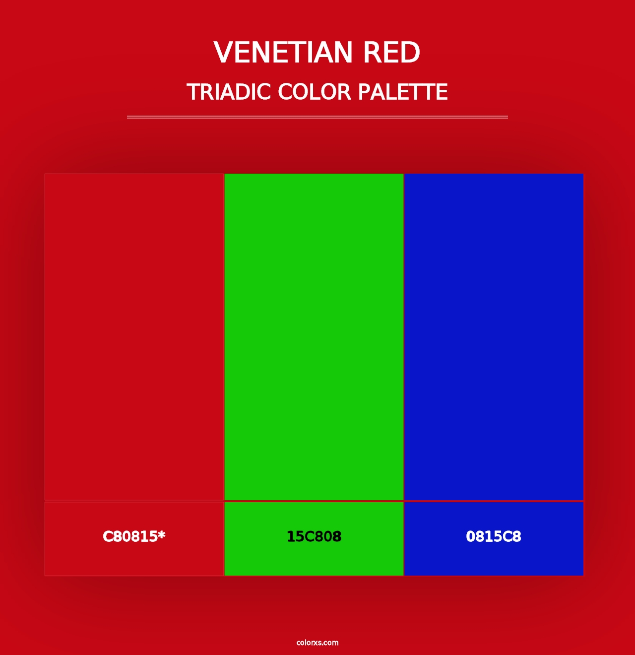 Venetian Red - Triadic Color Palette