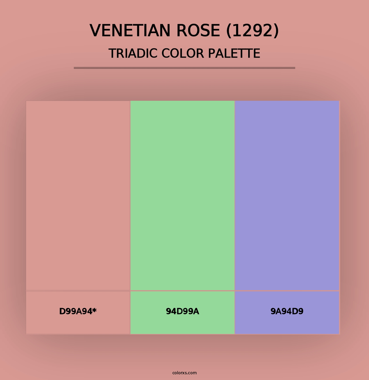 Venetian Rose (1292) - Triadic Color Palette