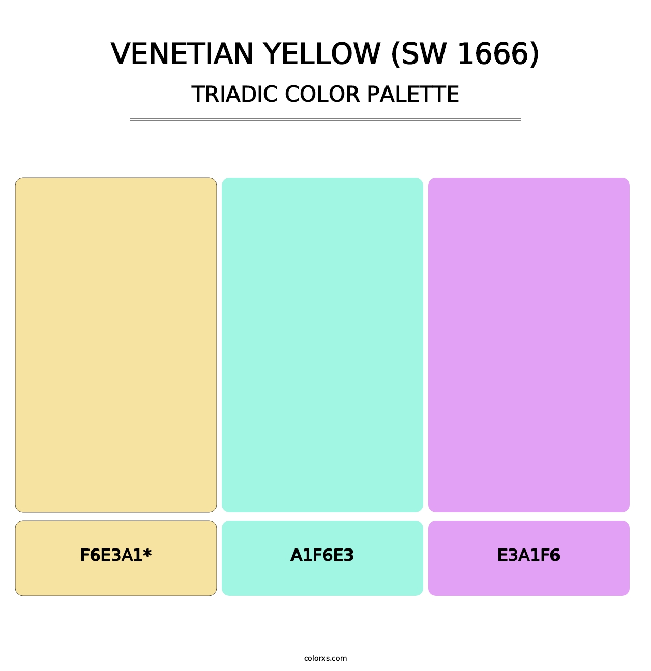 Venetian Yellow (SW 1666) - Triadic Color Palette