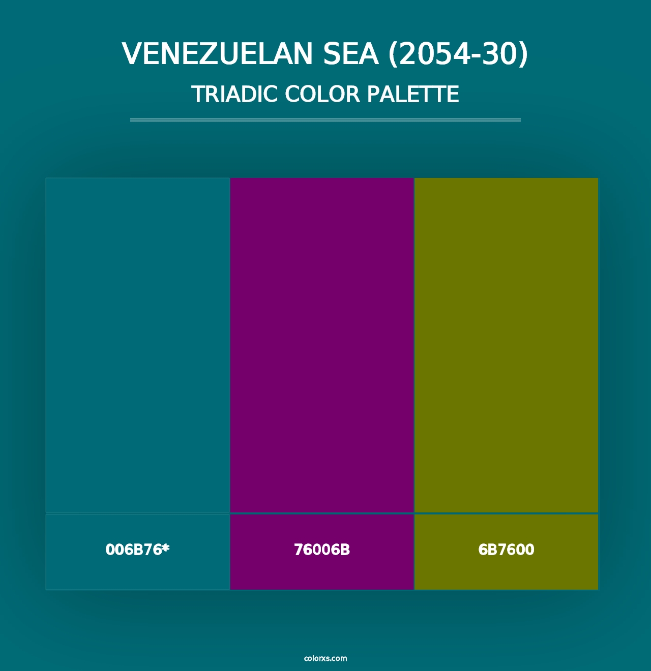 Venezuelan Sea (2054-30) - Triadic Color Palette