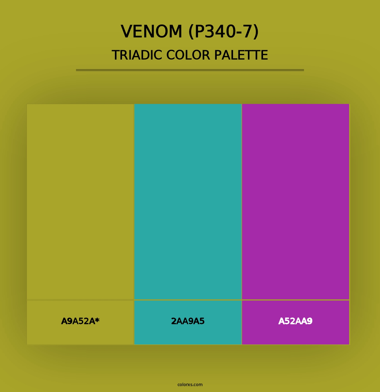 Venom (P340-7) - Triadic Color Palette