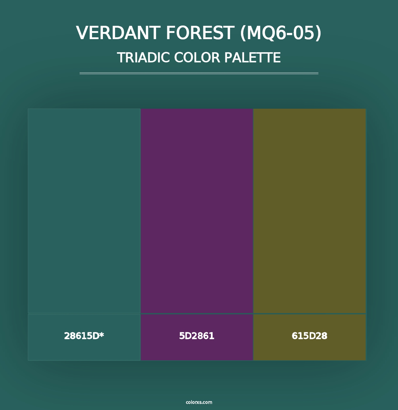 Verdant Forest (MQ6-05) - Triadic Color Palette