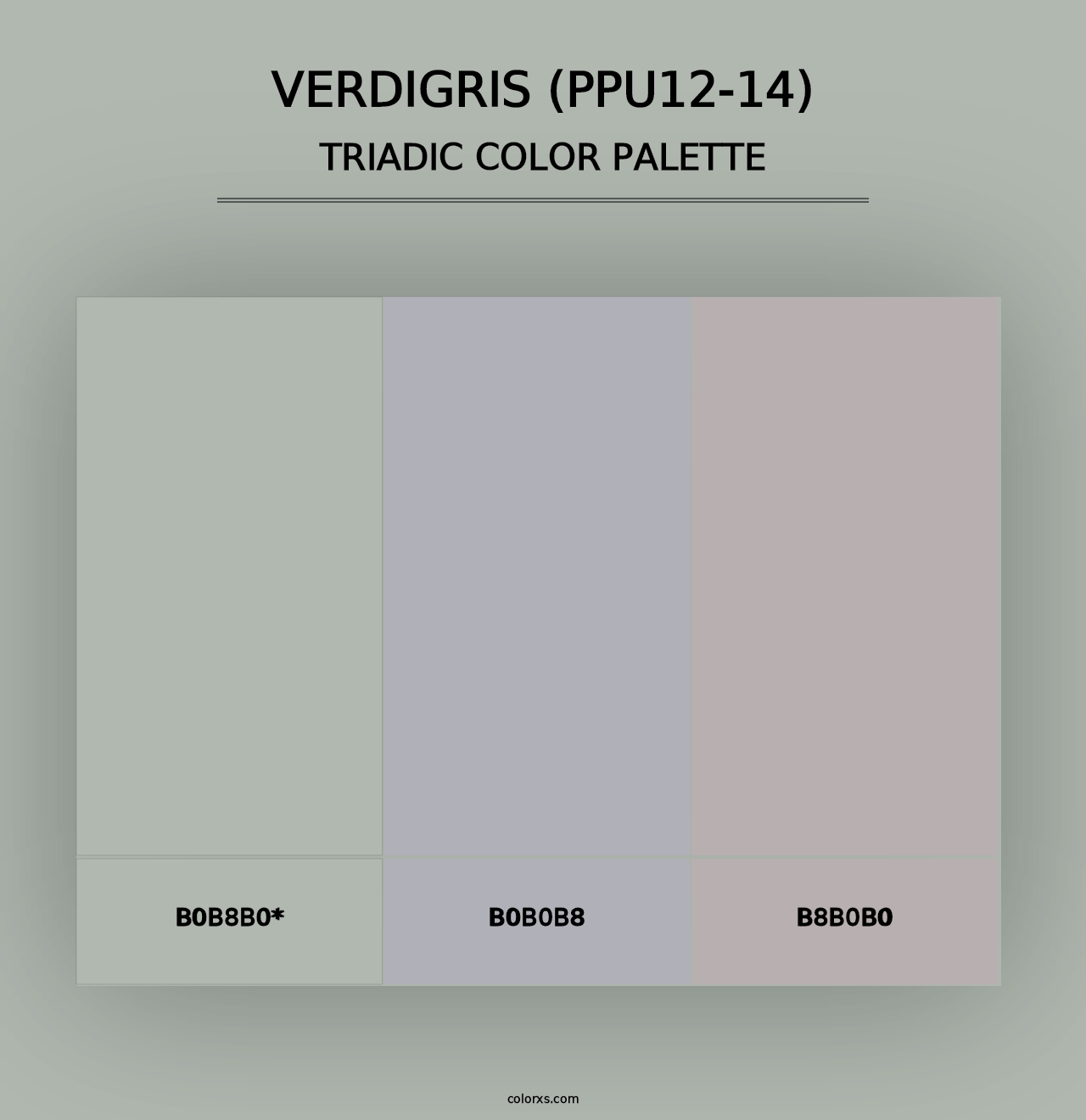 Verdigris (PPU12-14) - Triadic Color Palette