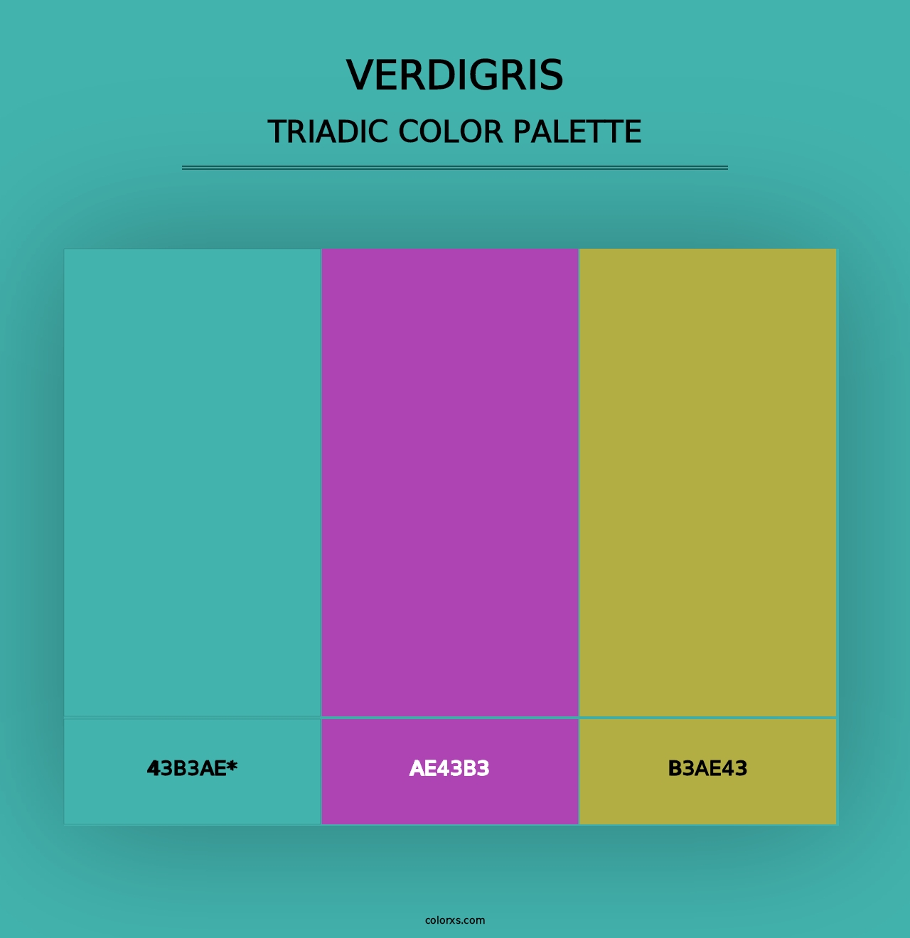 Verdigris - Triadic Color Palette