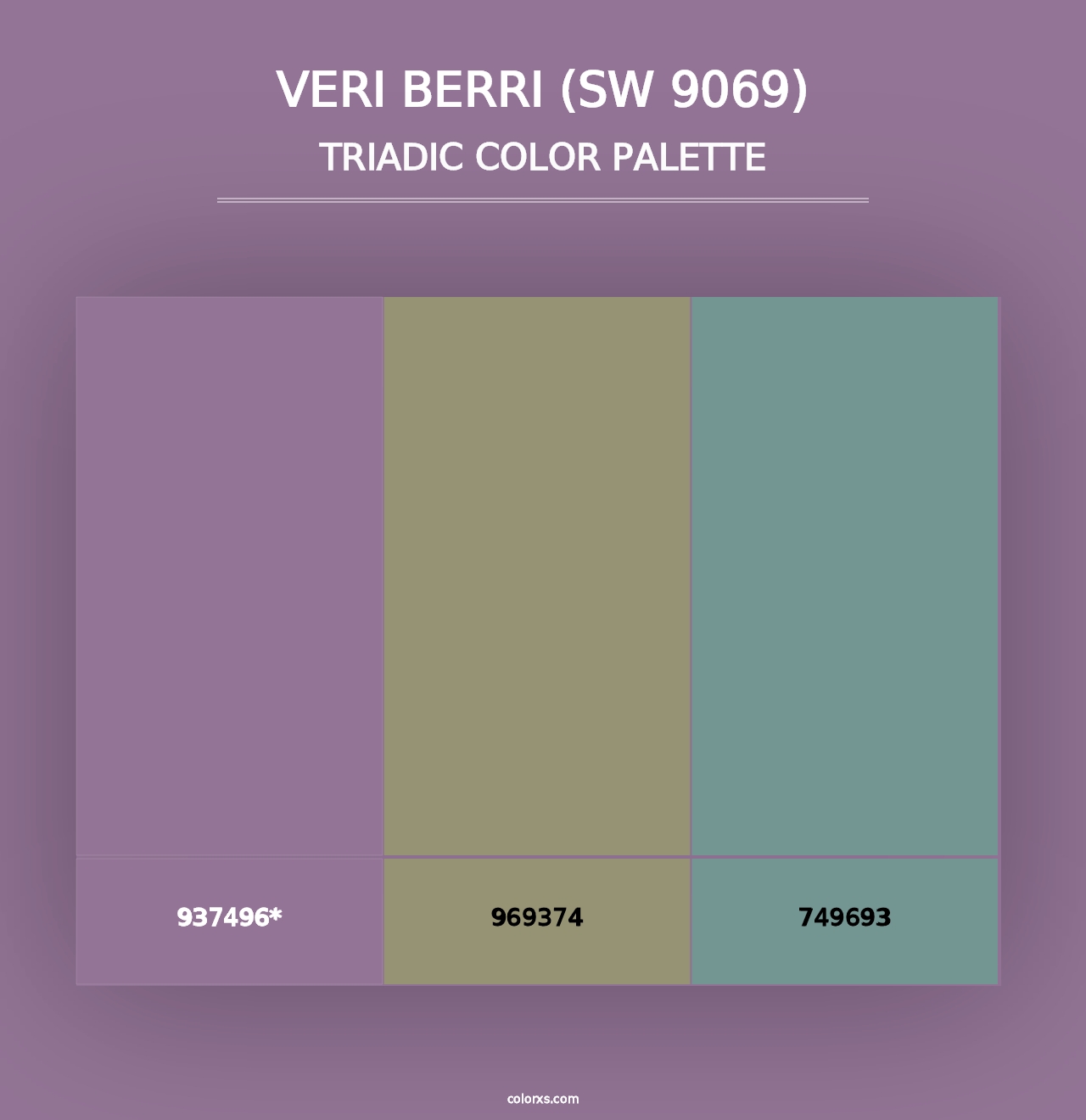 Veri Berri (SW 9069) - Triadic Color Palette