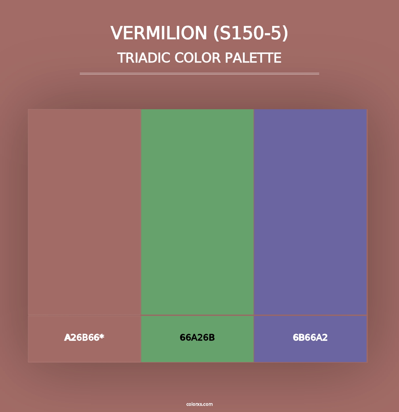 Vermilion (S150-5) - Triadic Color Palette