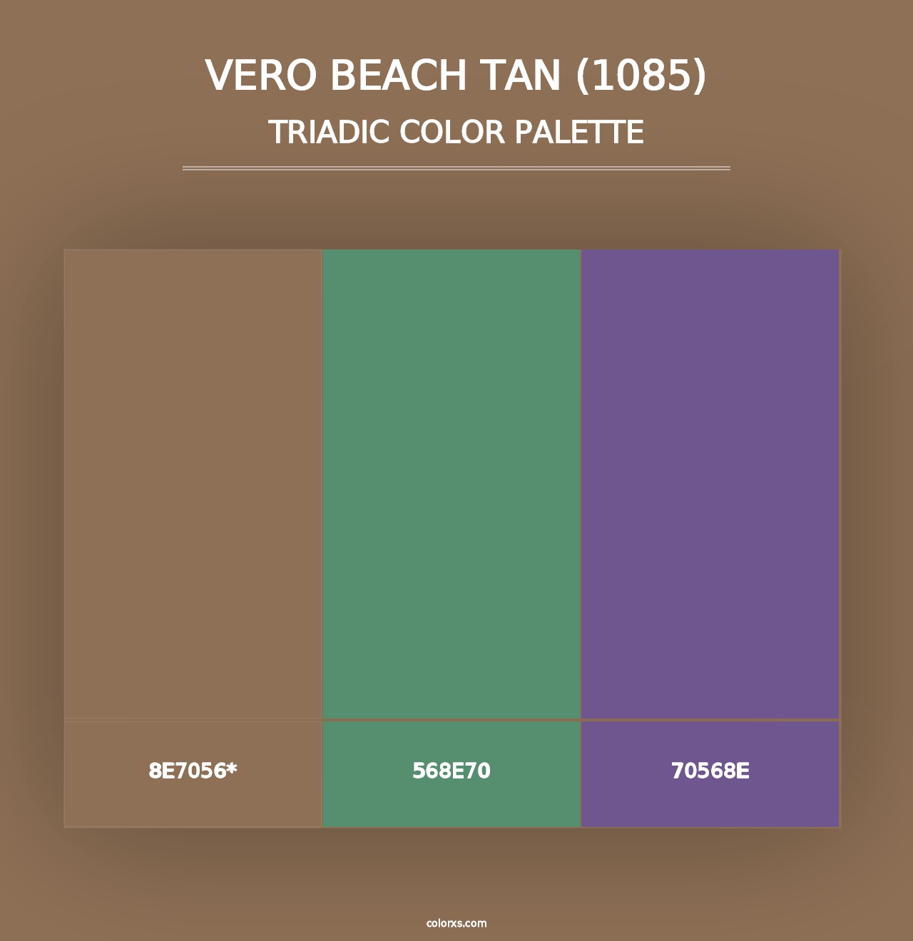 Vero Beach Tan (1085) - Triadic Color Palette