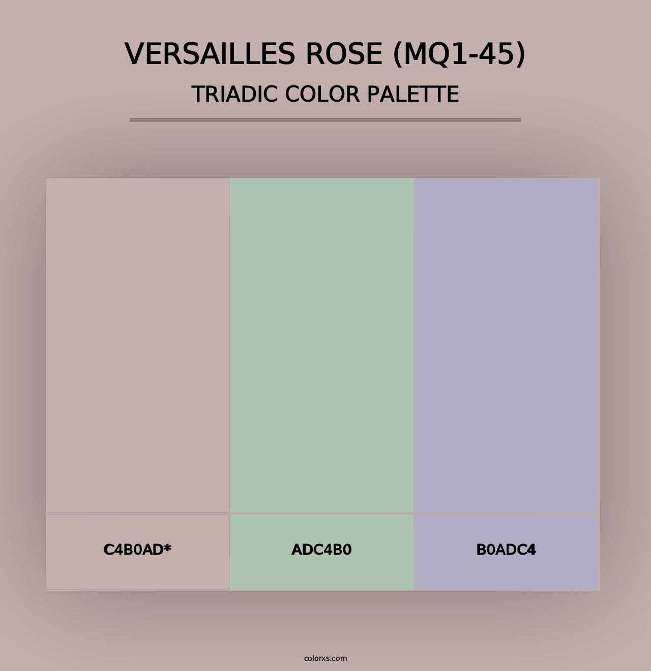 Versailles Rose (MQ1-45) - Triadic Color Palette