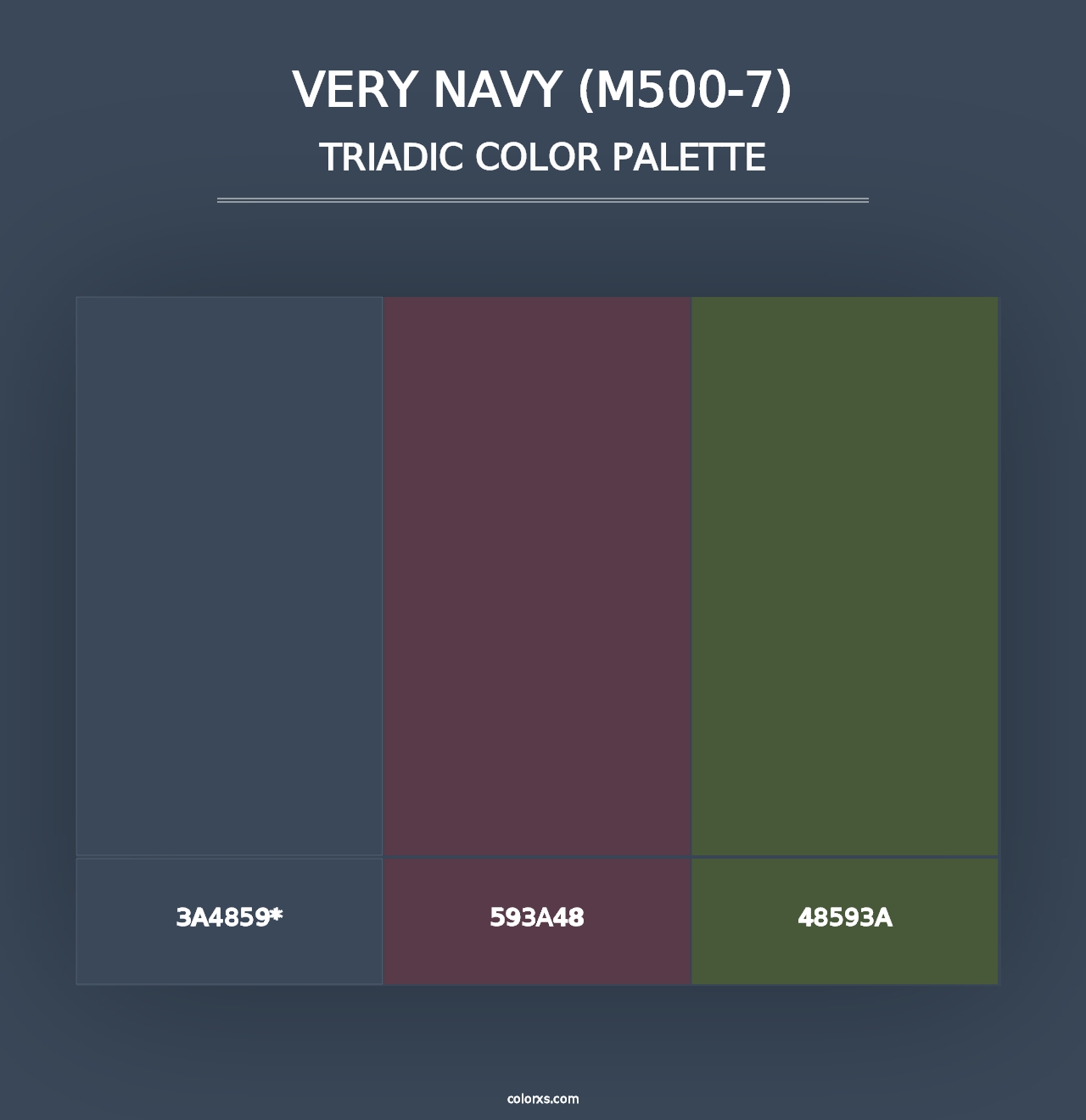 Very Navy (M500-7) - Triadic Color Palette