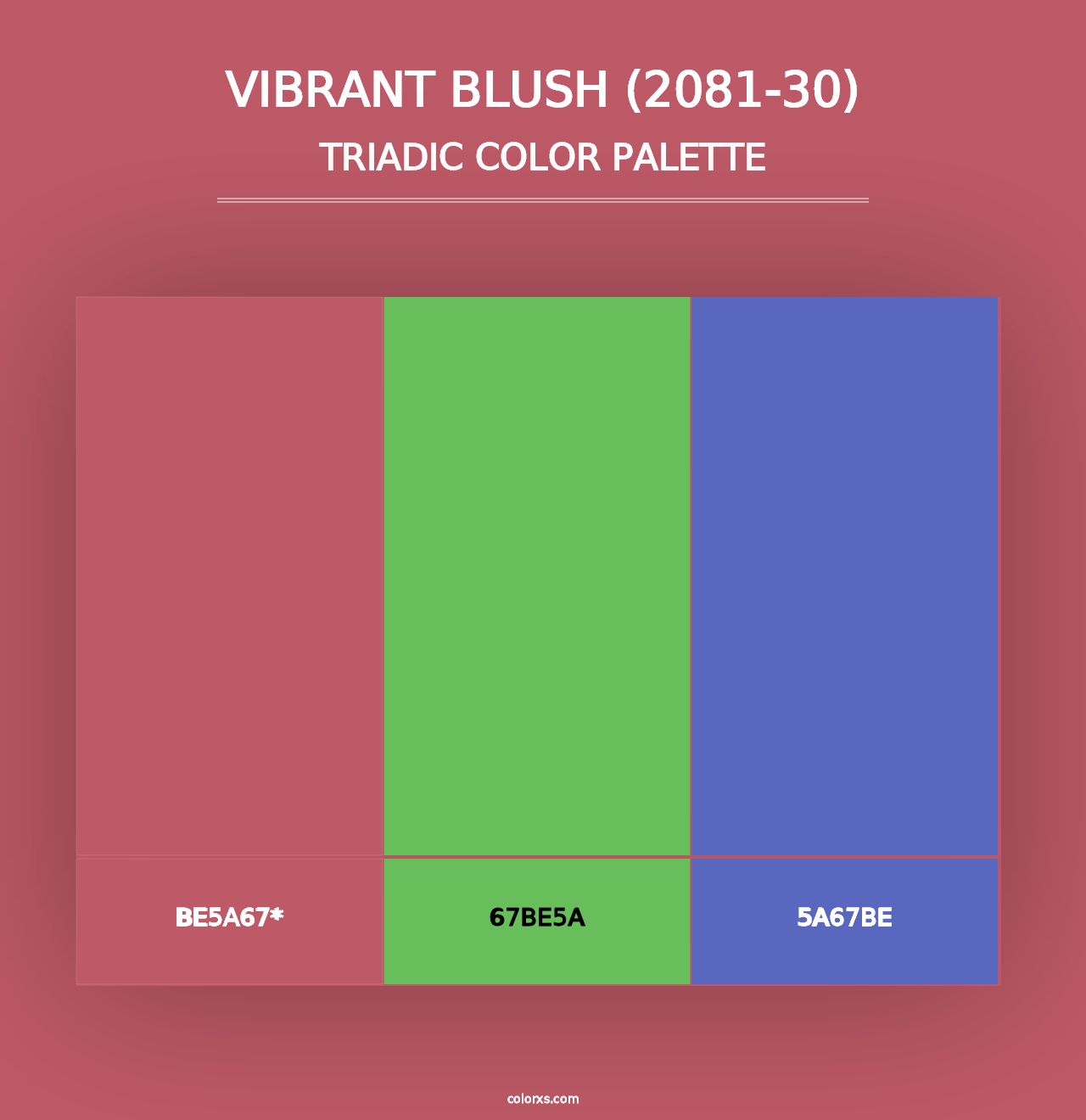 Vibrant Blush (2081-30) - Triadic Color Palette