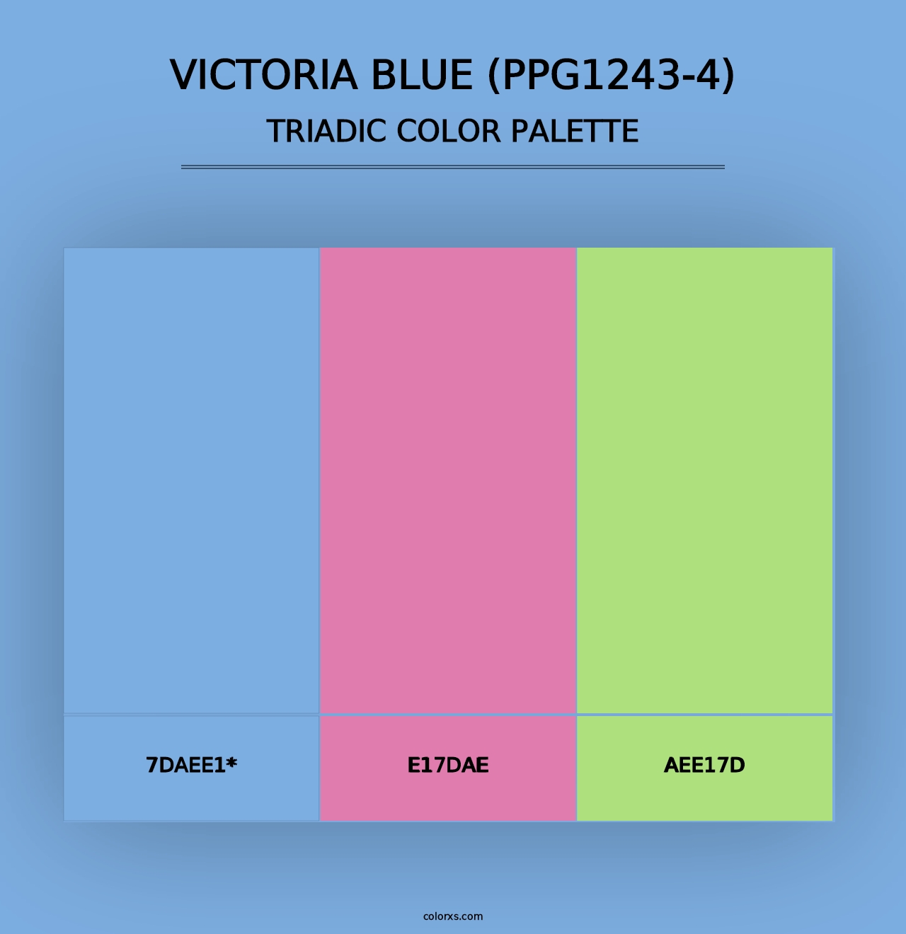 Victoria Blue (PPG1243-4) - Triadic Color Palette