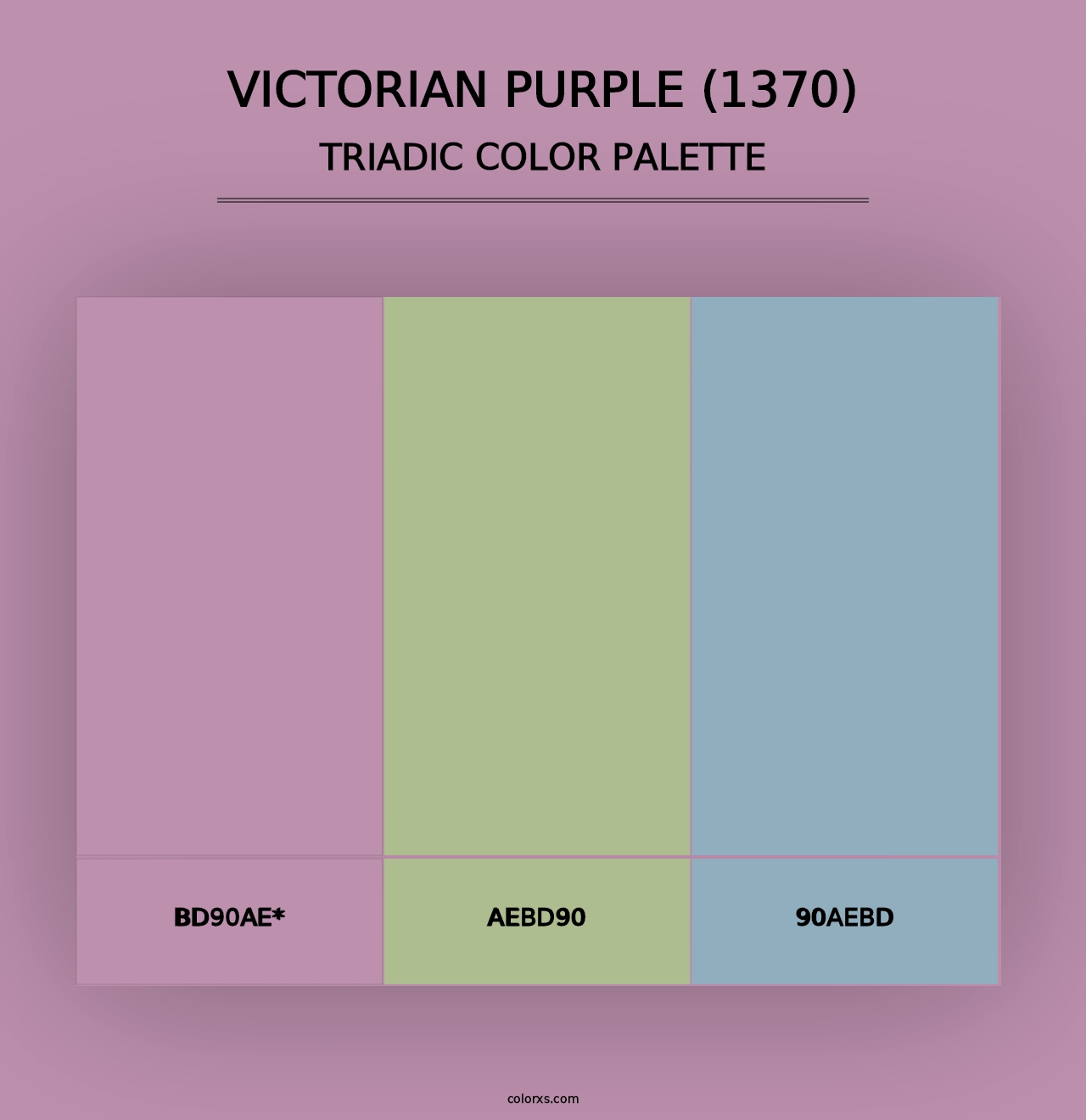 Victorian Purple (1370) - Triadic Color Palette