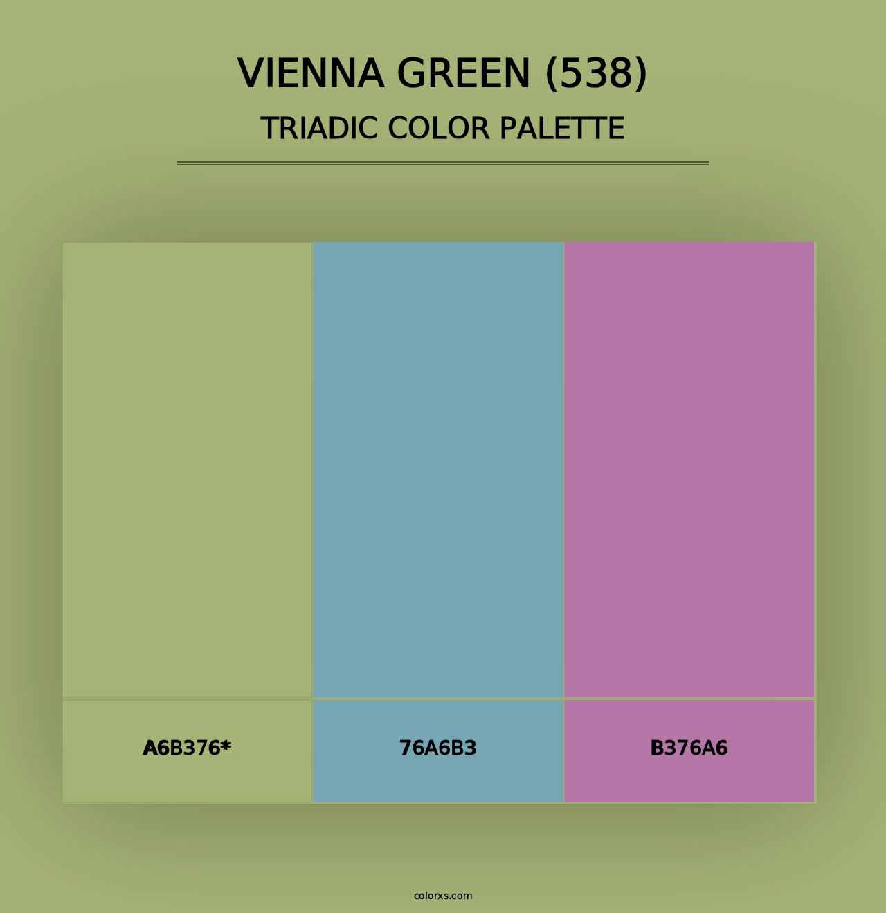 Vienna Green (538) - Triadic Color Palette