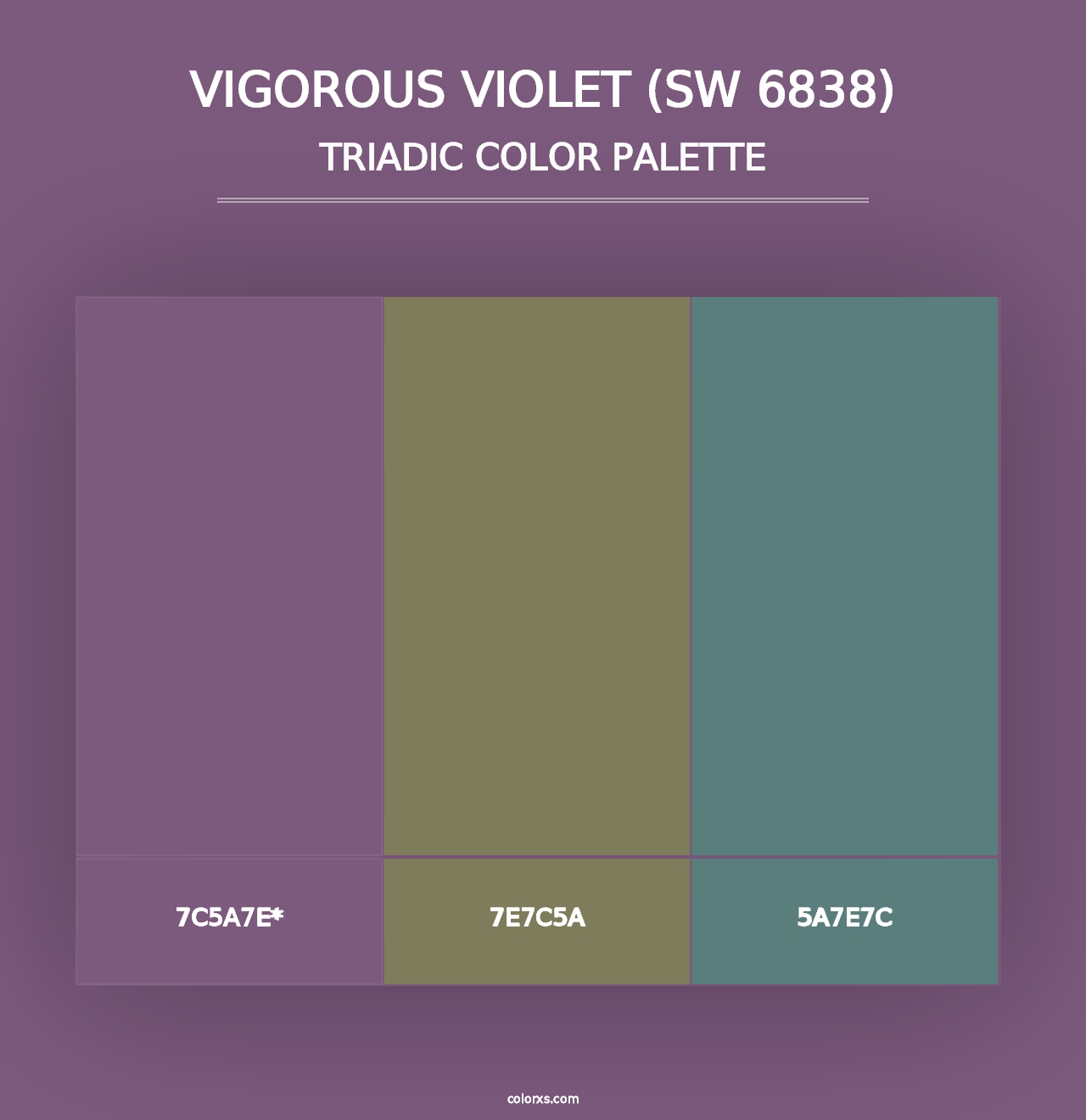 Vigorous Violet (SW 6838) - Triadic Color Palette