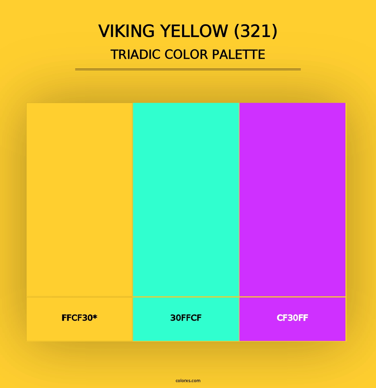 Viking Yellow (321) - Triadic Color Palette