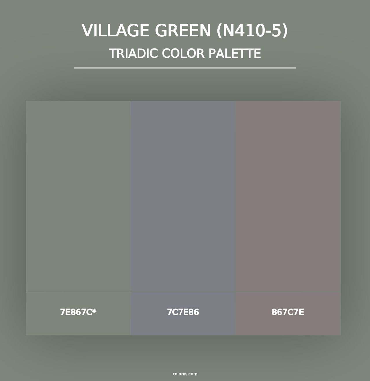 Village Green (N410-5) - Triadic Color Palette