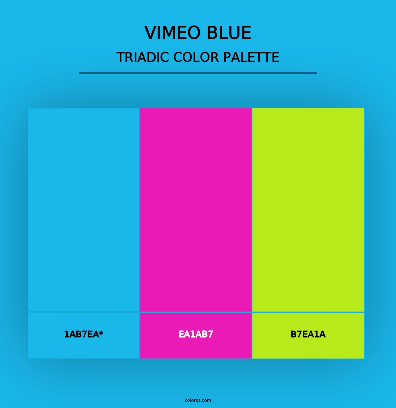 Vimeo Blue - Triadic Color Palette